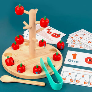 JUEGO DE SUMAS Y RESTAS CON MANZANAS